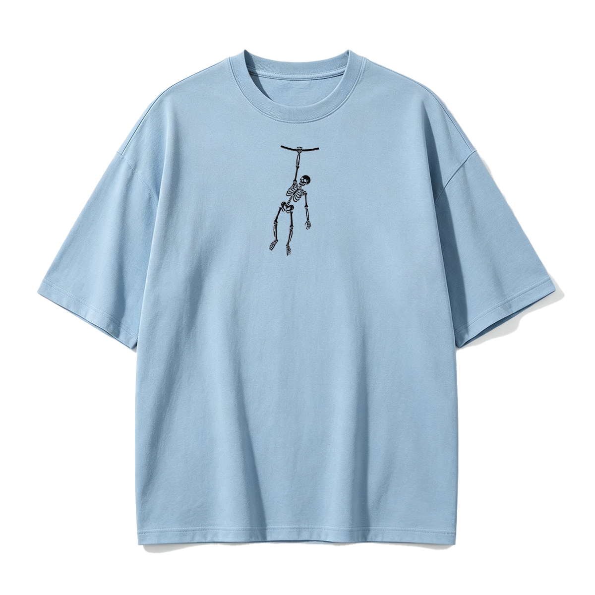 Spooky Season Skeleton Embroidered Halloween T-shirt