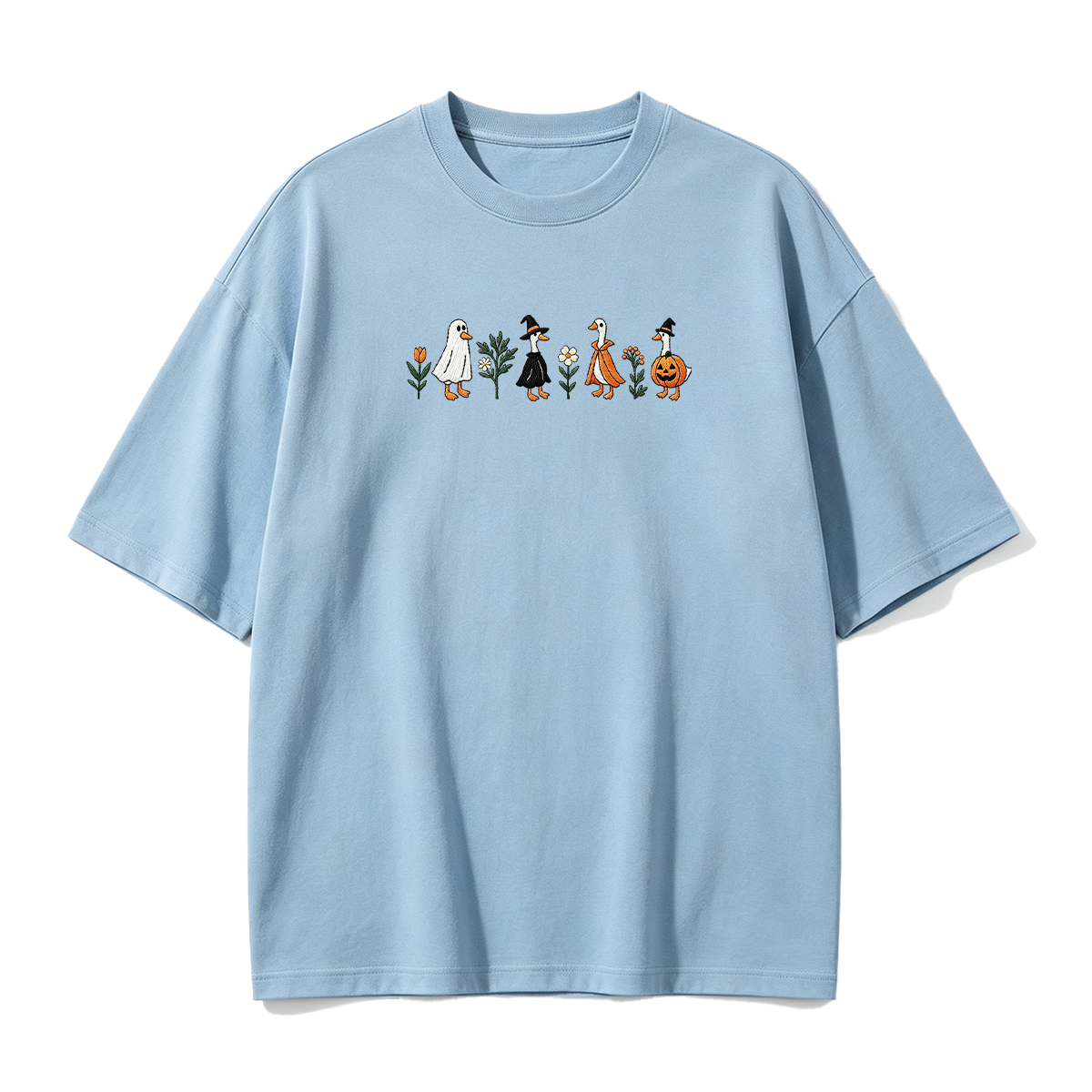 Embroidered Spooky Goose Halloween T-shirt