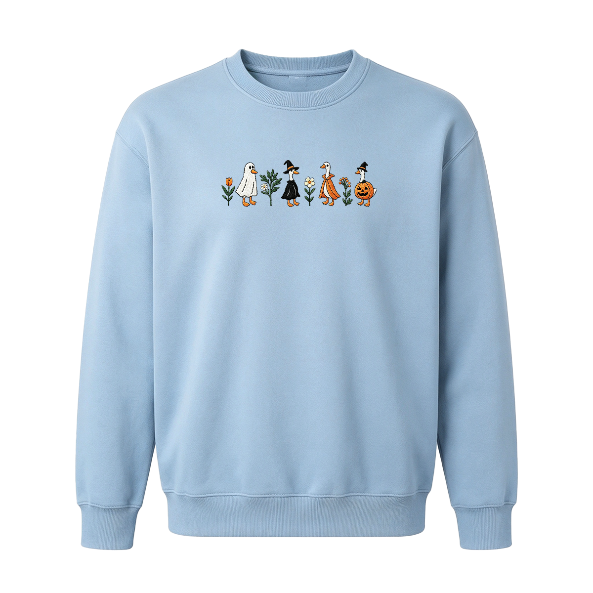 Embroidered Spooky Goose Halloween Sweatshirt