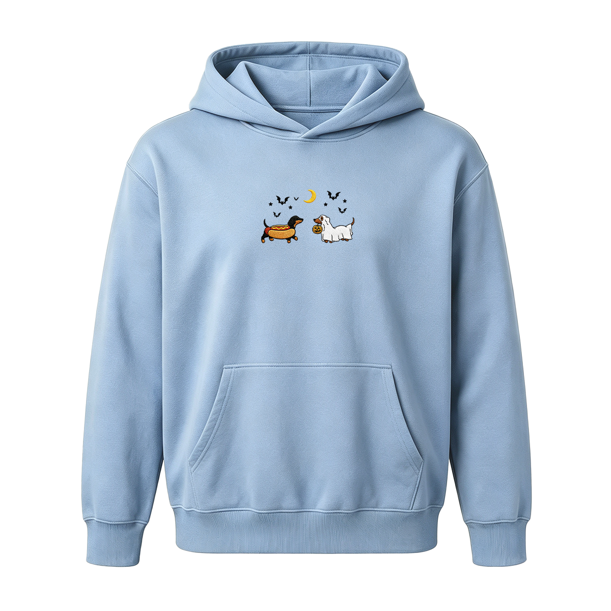 Embroidered Halloween Black and Brown & Brown Dachshunds Spooky Season  Hoodie
