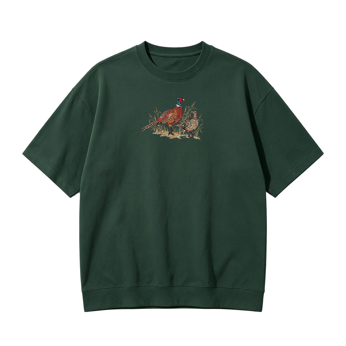 Embroidered Pheasant  T-shirt