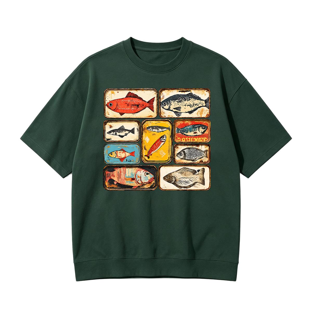 Vintage Tinned Fish Oversized T-shirt