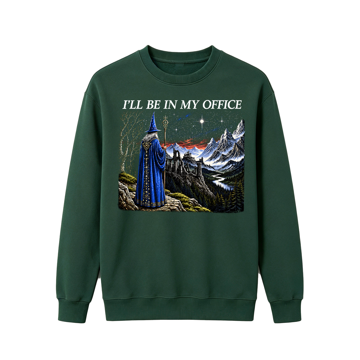 I'll Be In My Office Funny Wizard Fantasy Magic Oversized T-shirt