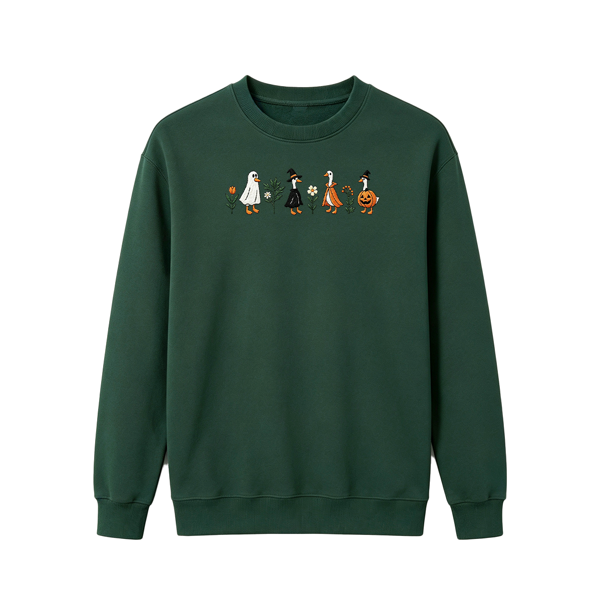 Embroidered Spooky Goose Halloween Sweatshirt