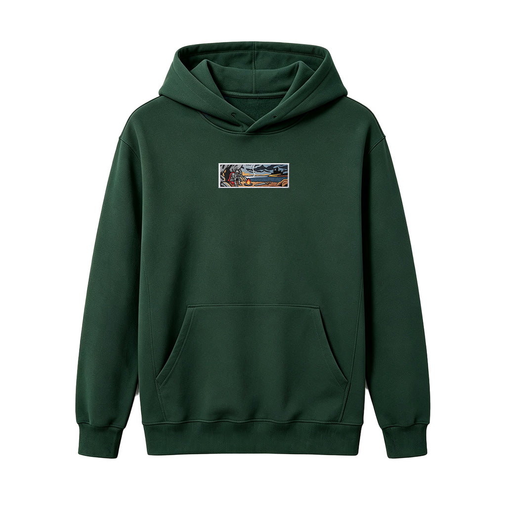 Embroidered Dark Fantay Hoodie
