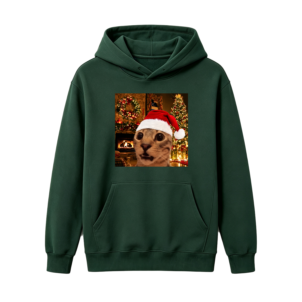 Funny Christmas Cat Oversized T-shirt