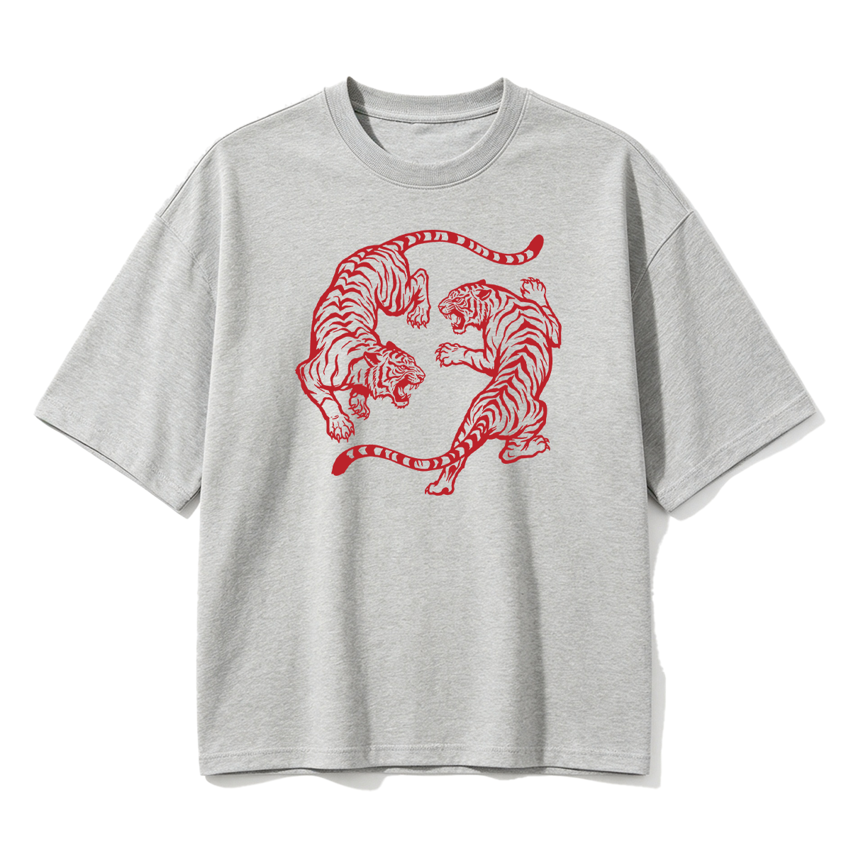 Vintage Tiger Yin Yang Oversized T-shirt