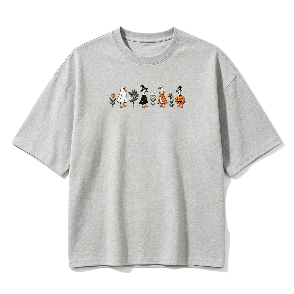 Embroidered Spooky Goose Halloween T-shirt