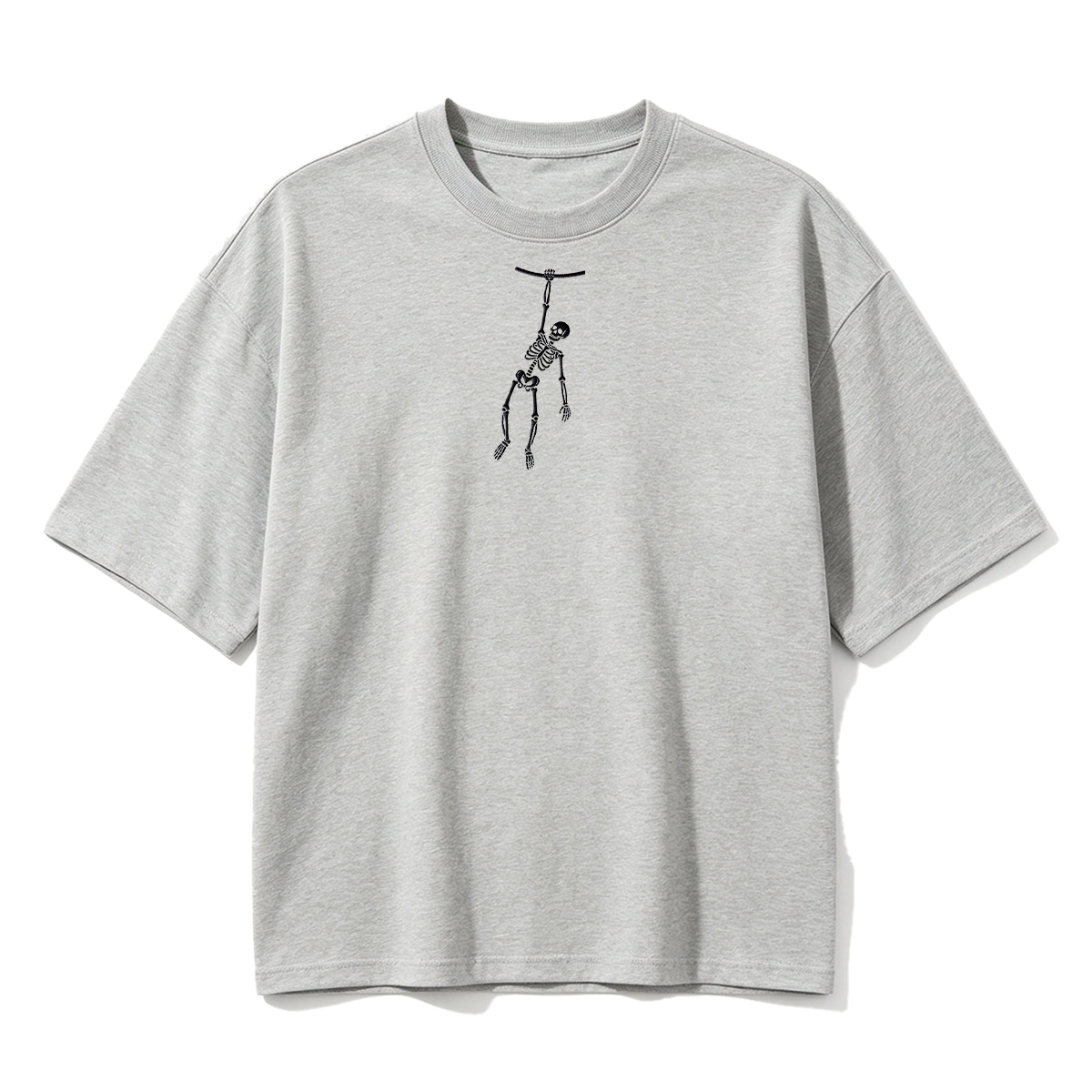 Spooky Season Skeleton Embroidered Halloween T-shirt