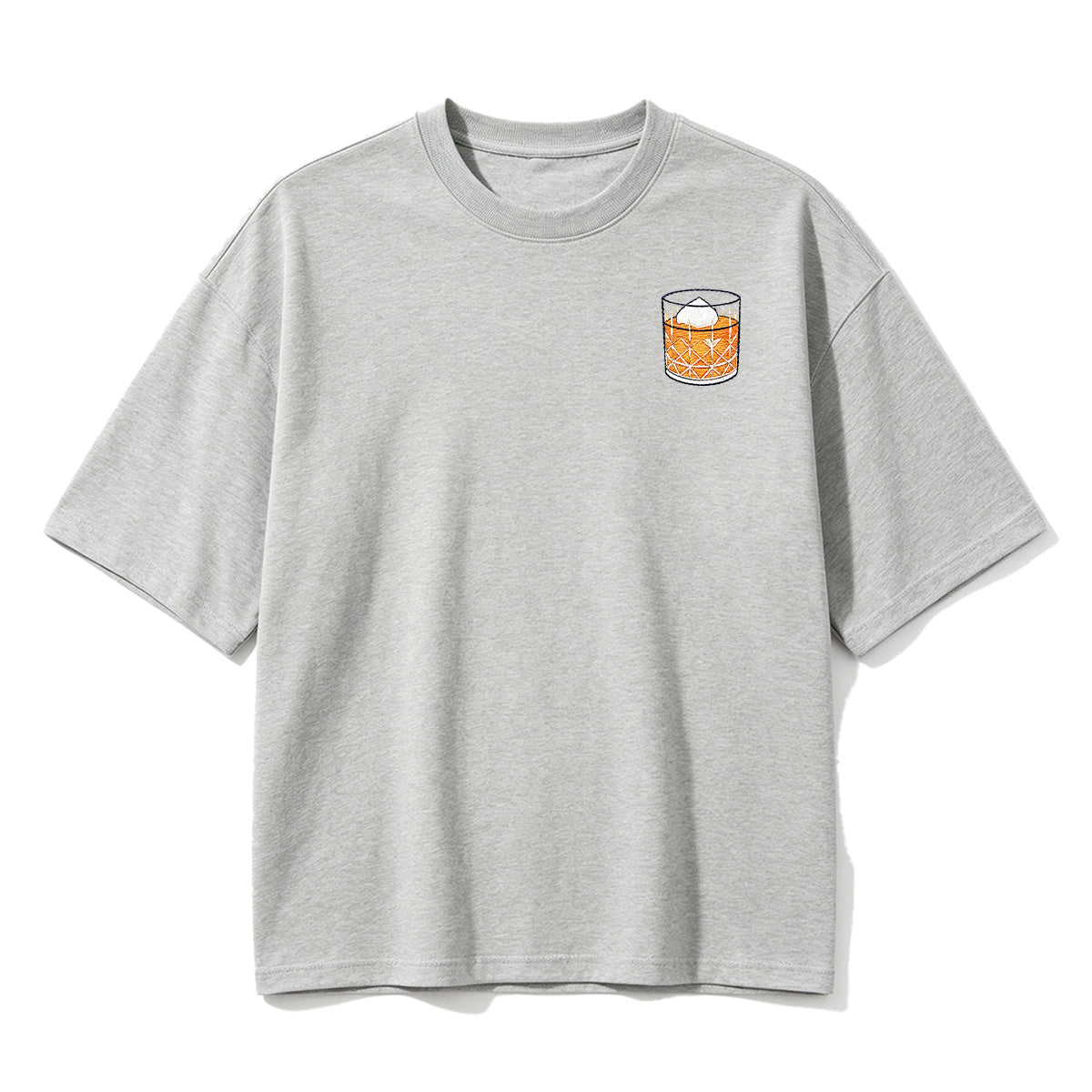 Embroidered Whiskey on the Rocks T-shirt