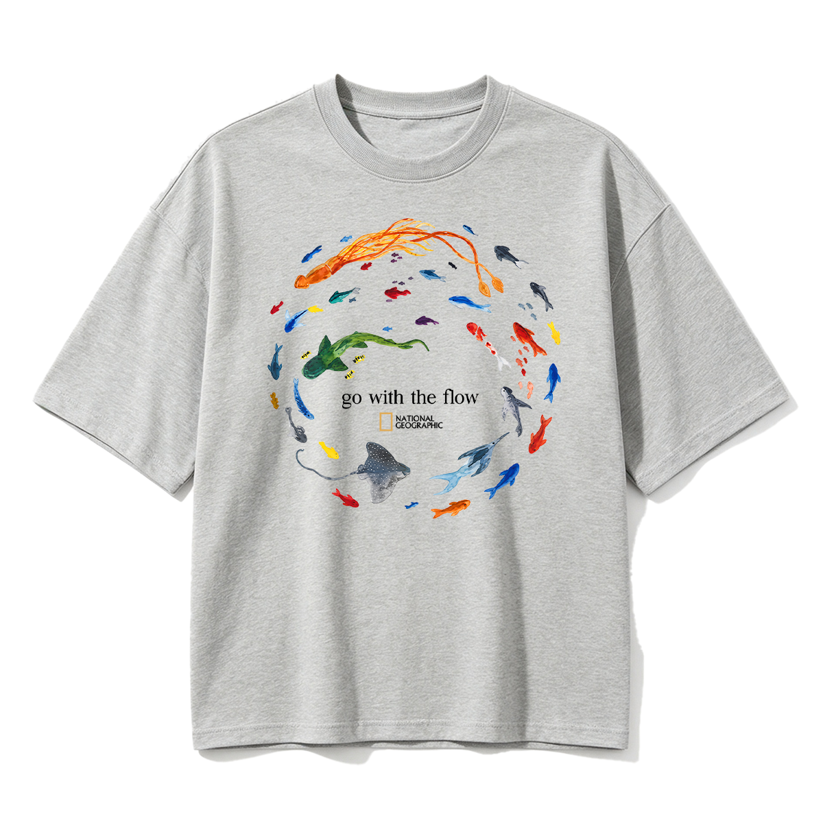 Marine Animals 'Go With The Flow Oversized T-shirt