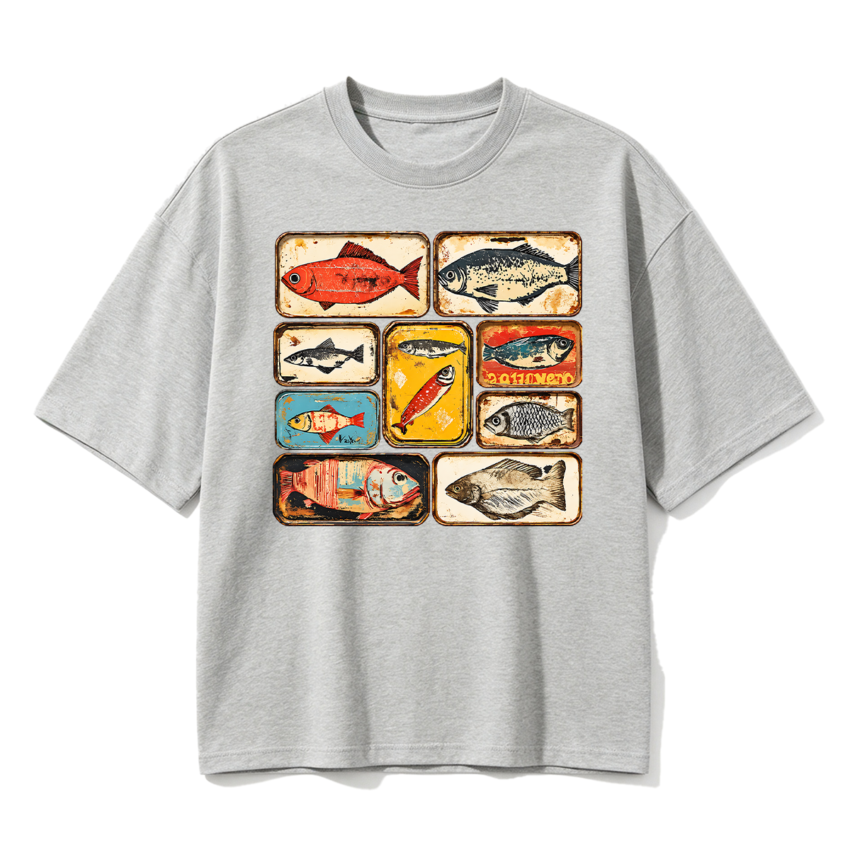 Vintage Tinned Fish Oversized T-shirt