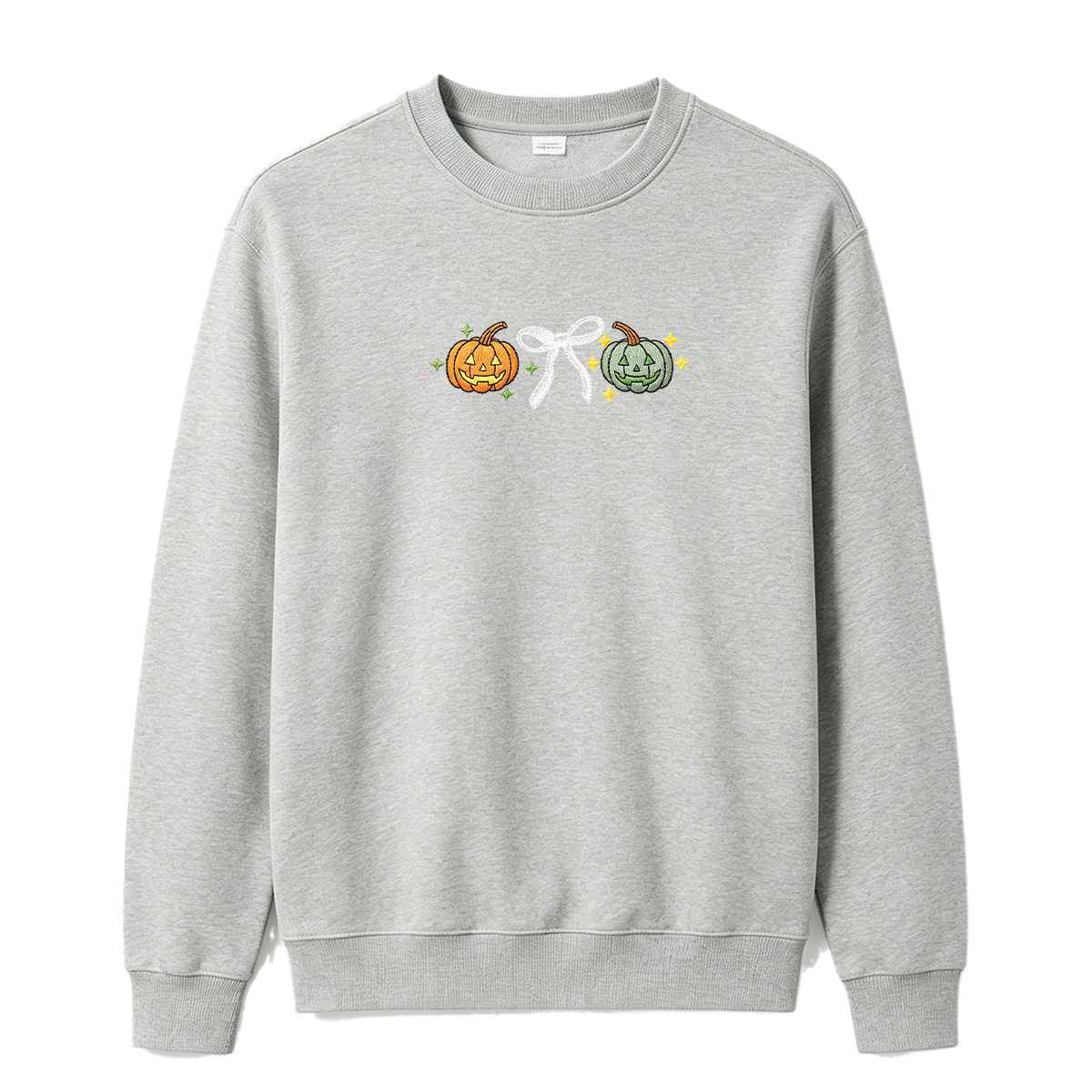 Embroidered Halloween Coquette Pumpkins Sweatshirt