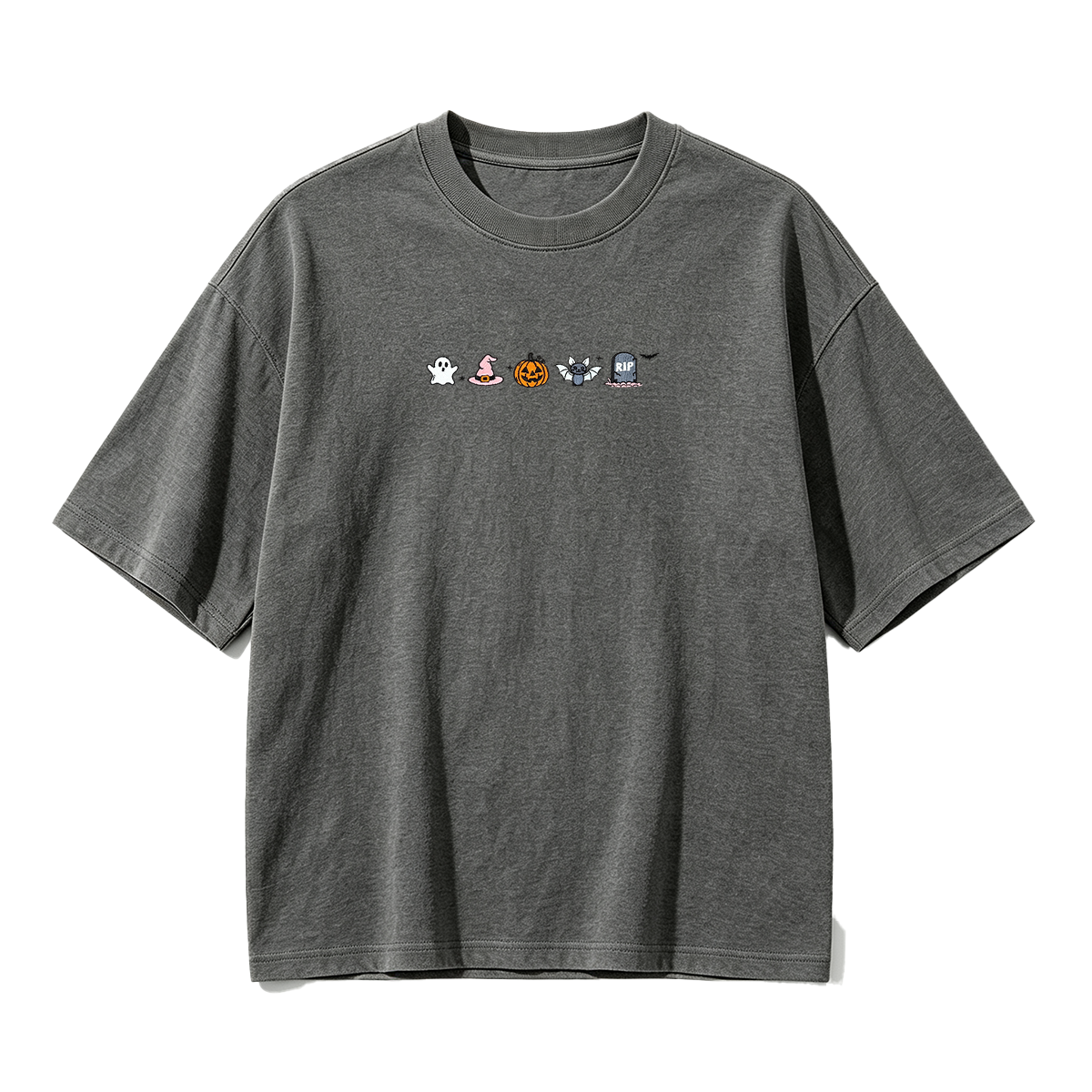 Embroidered Halloween  T-shirt