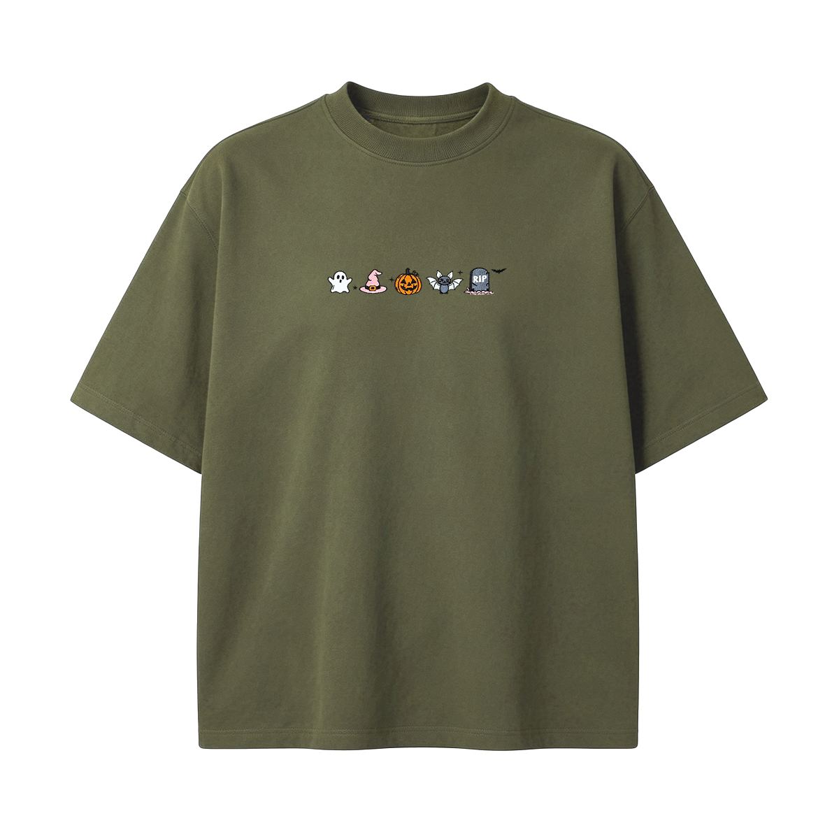 Embroidered Halloween  T-shirt