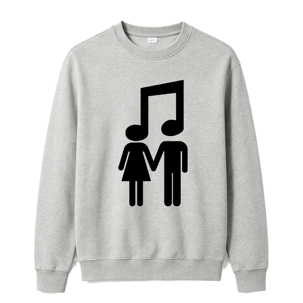 Music Note Couple Oversized T-shirt