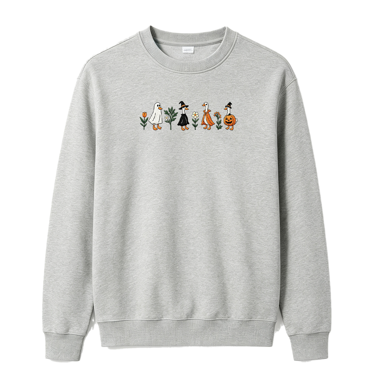 Embroidered Spooky Goose Halloween Sweatshirt