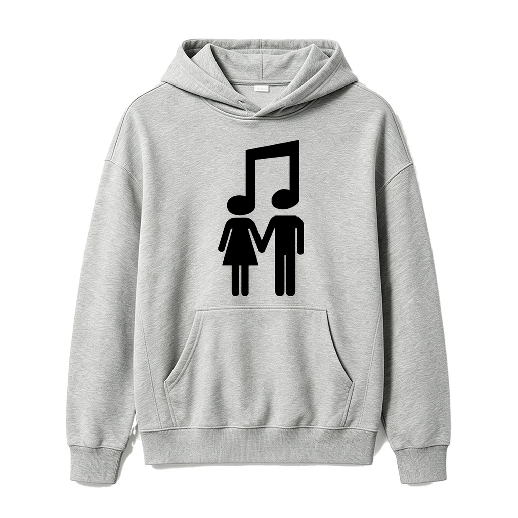 Music Note Couple Oversized T-shirt