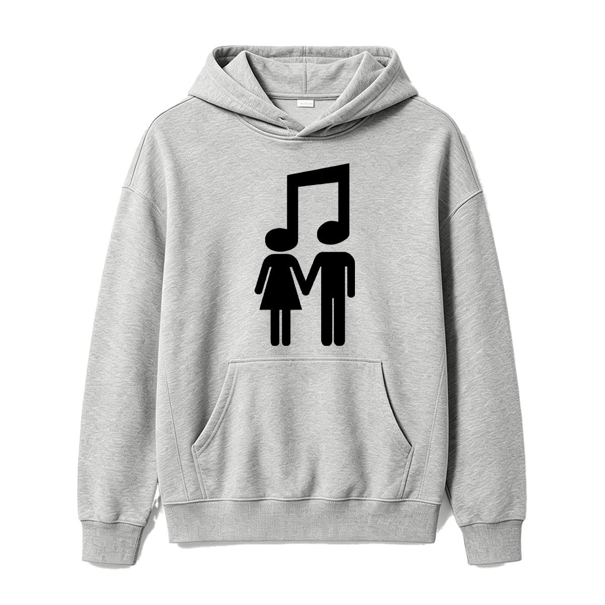 Music Note Couple Oversized T-shirt