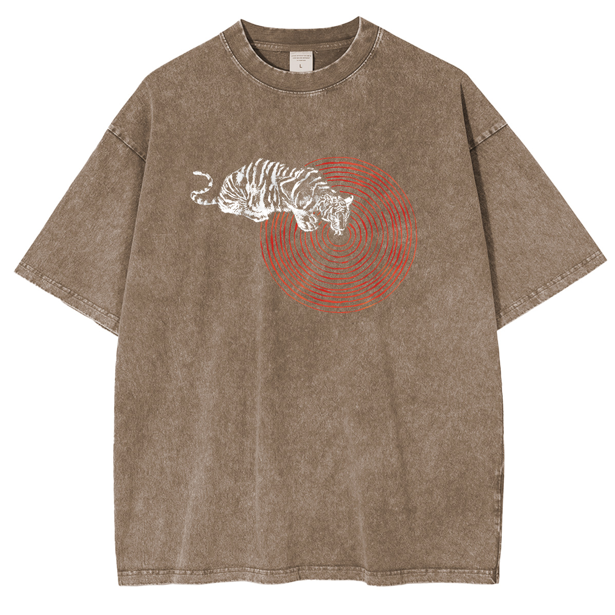 Mconcentric circle Washed T-shirts