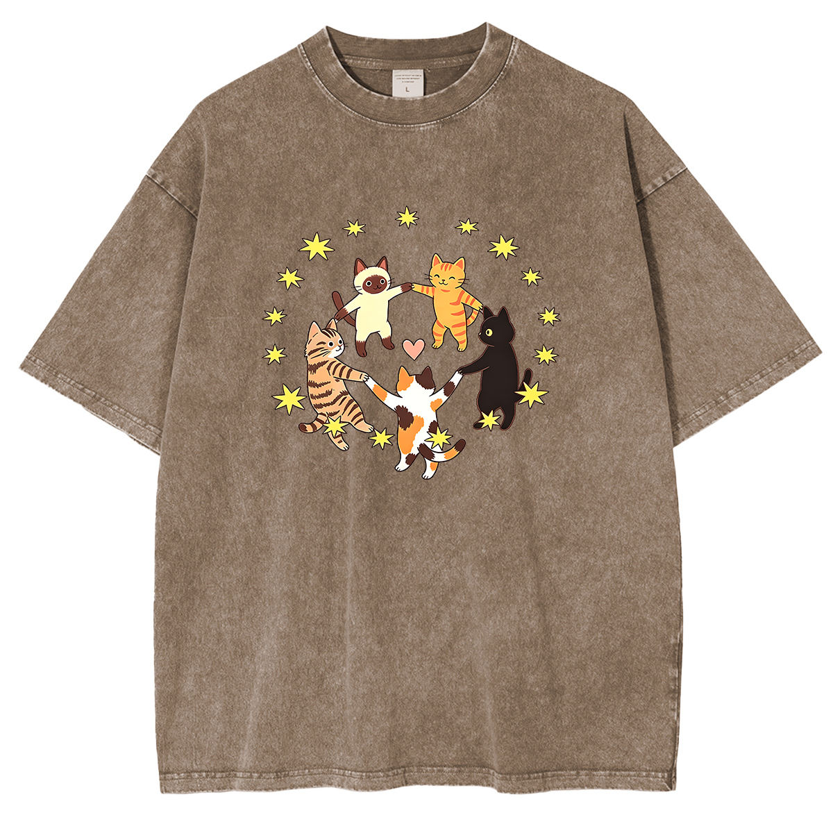 Dancing Cats Washed T-shirts