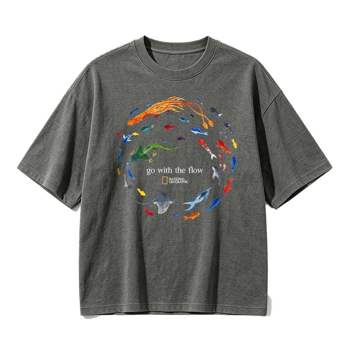 Marine Animals 'Go With The Flow Oversized T-shirt