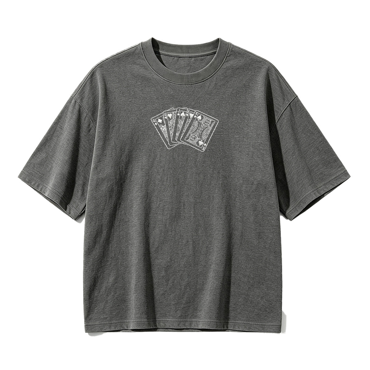 Embroidered Poker King T-shirt