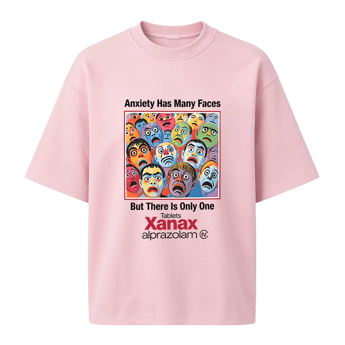 Anxiety Has Many Faces Cotton Oversized T-shirt