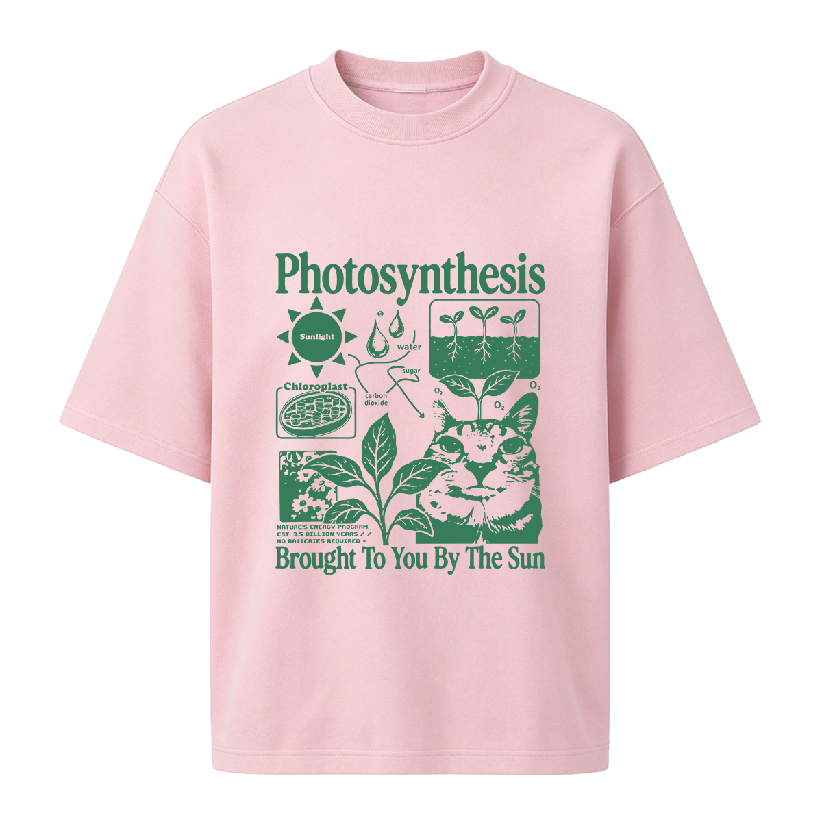Photosynthesis Cat Oversized T-shirt