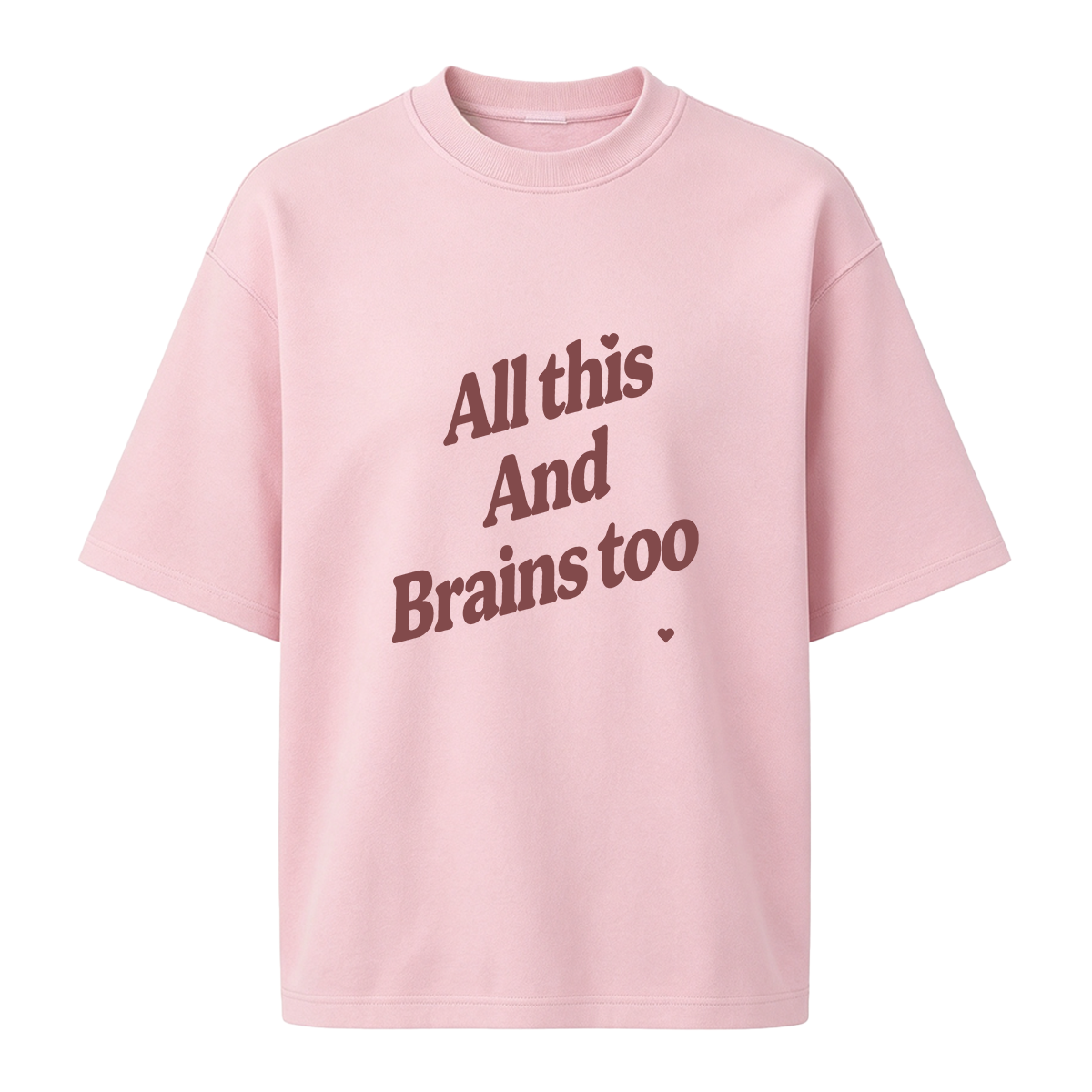 Vintage Red Lettering Slogan Oversized T-shirt