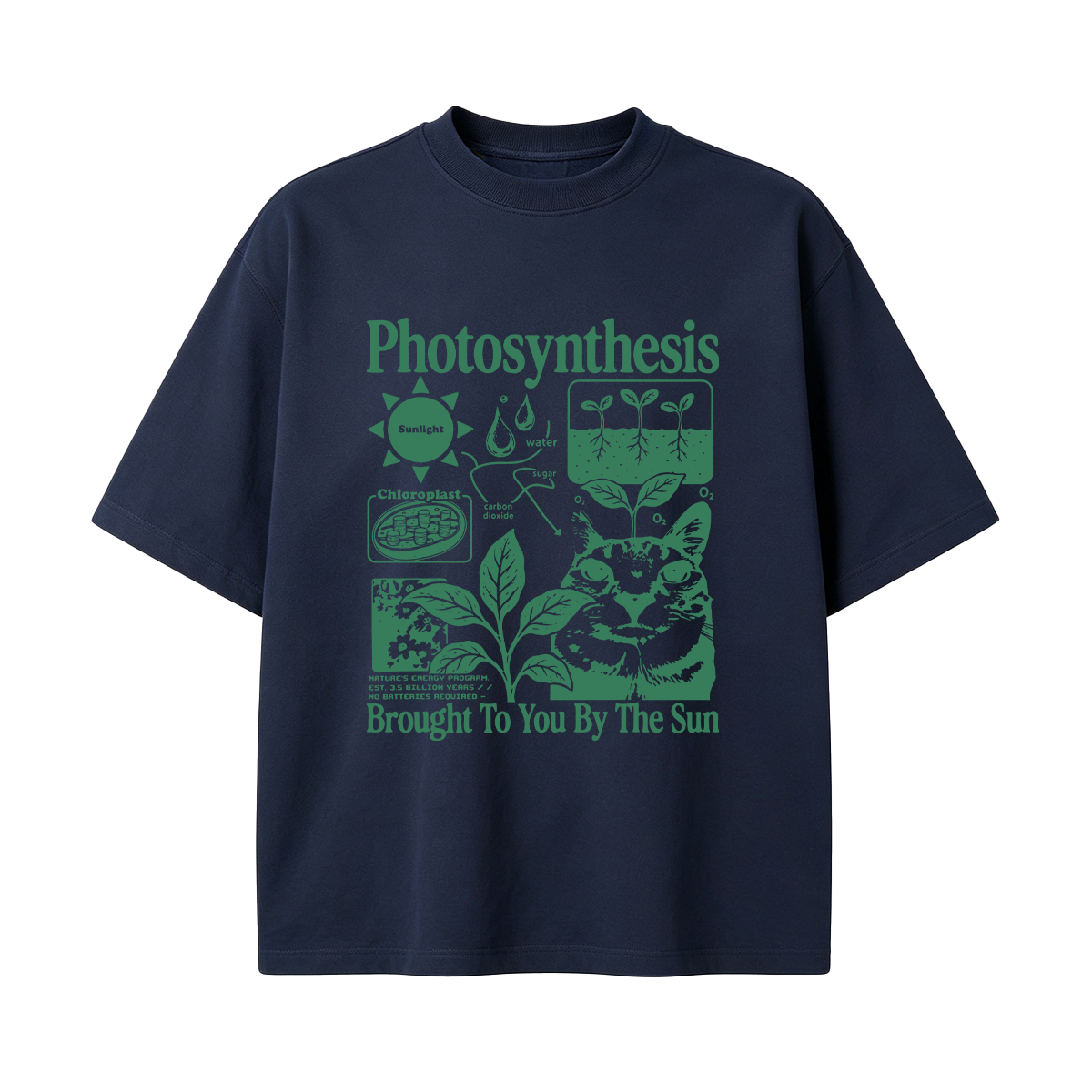 Photosynthesis Cat Oversized T-shirt