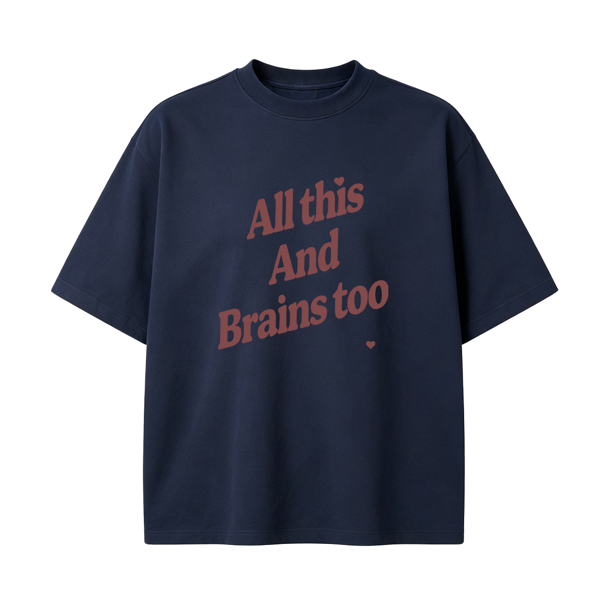 Vintage Red Lettering Slogan Oversized T-shirt