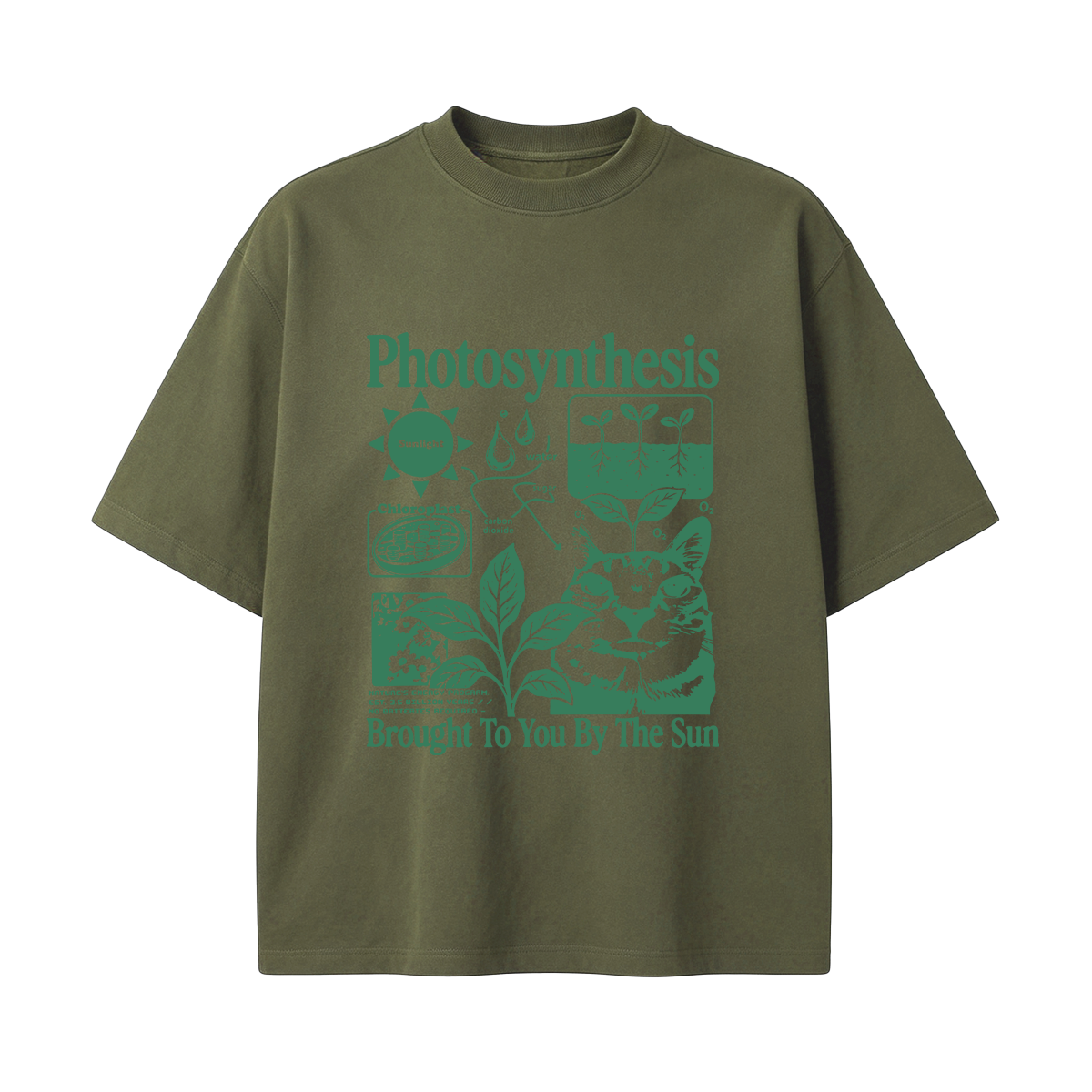 Photosynthesis Cat Oversized T-shirt