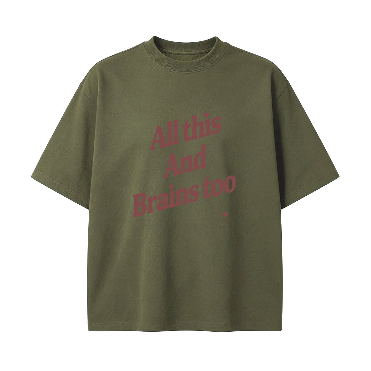 Vintage Red Lettering Slogan Oversized T-shirt