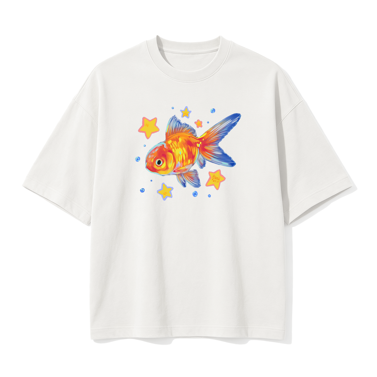 Goldfish Illustration Oversized T-shirt
