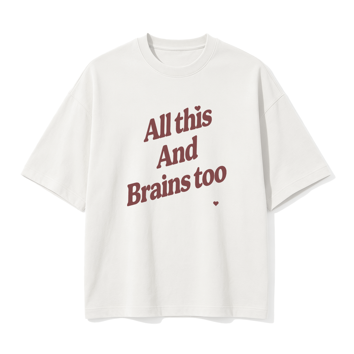 Vintage Red Lettering Slogan Oversized T-shirt