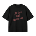 Vintage Red Lettering Slogan Oversized T-shirt