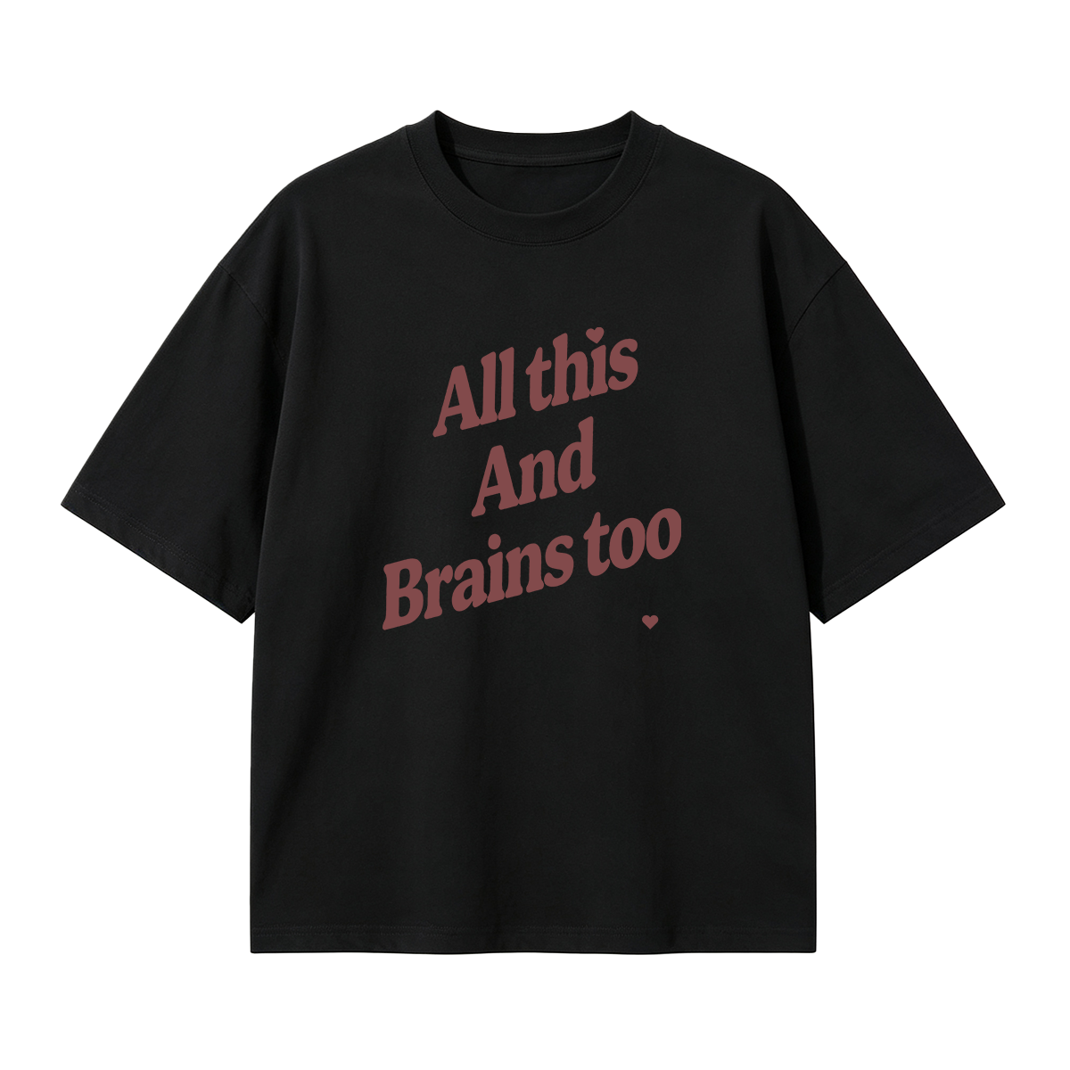 Vintage Red Lettering Slogan Oversized T-shirt