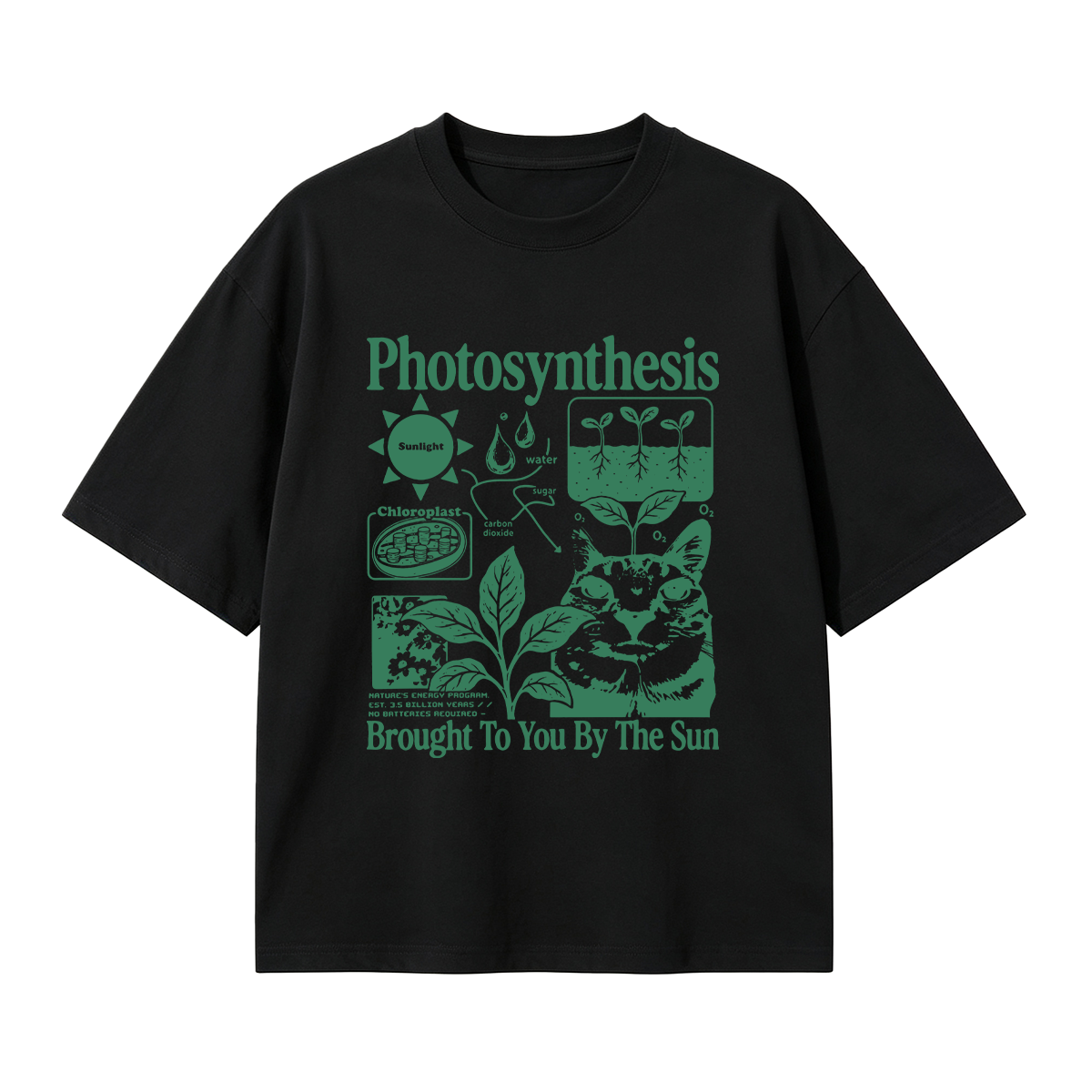Photosynthesis Cat Oversized T-shirt
