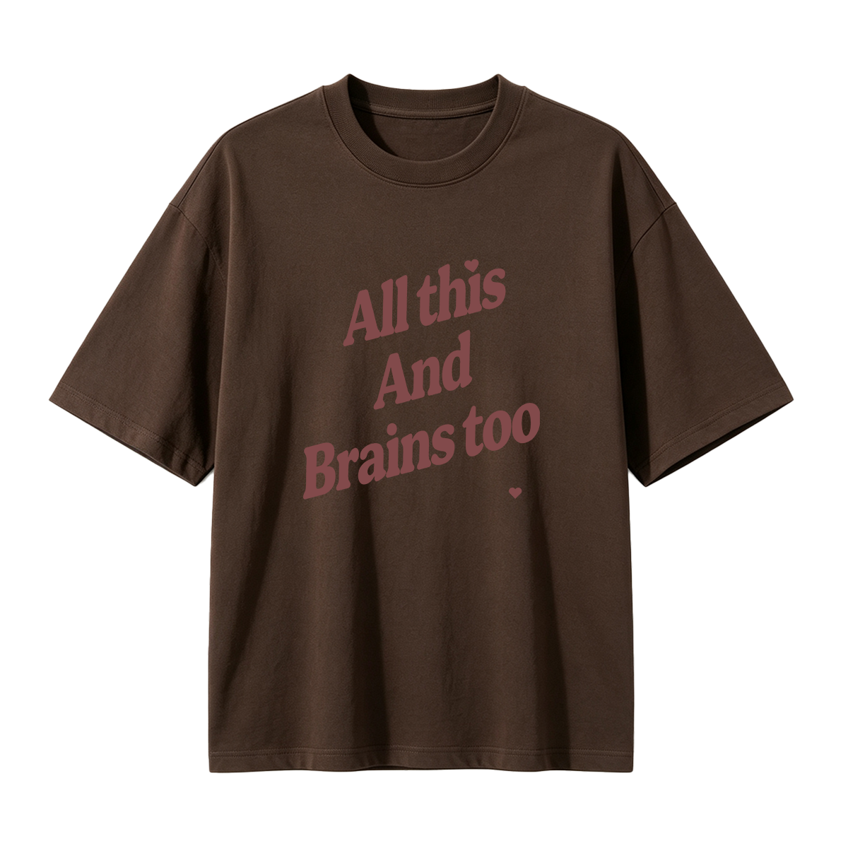 Vintage Red Lettering Slogan Oversized T-shirt