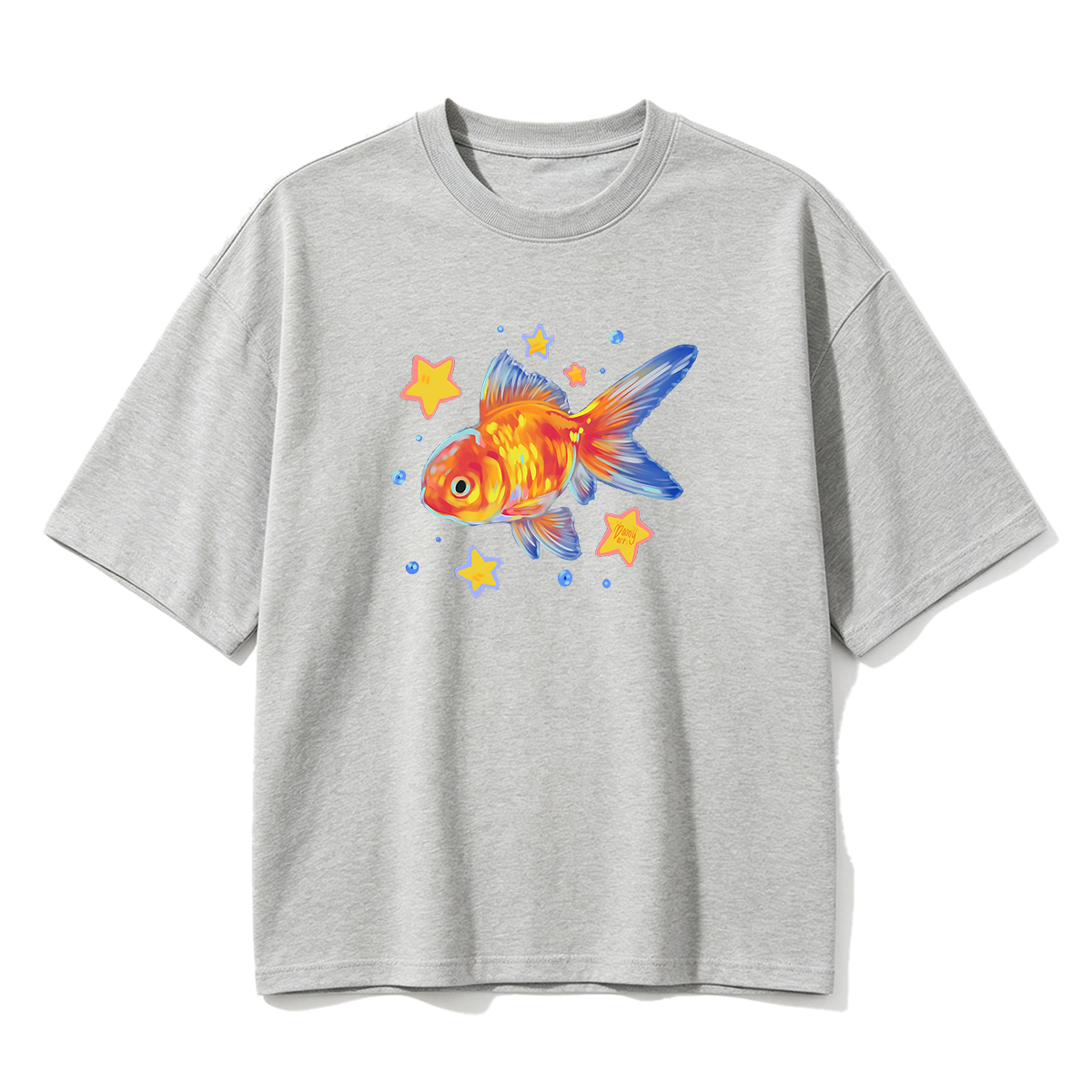 Goldfish Illustration Oversized T-shirt