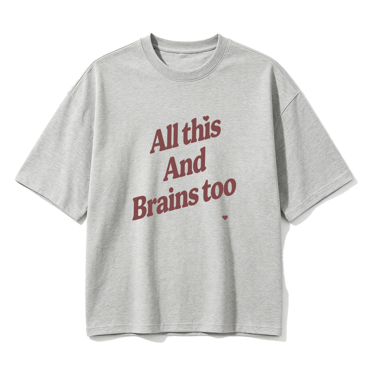 Vintage Red Lettering Slogan Oversized T-shirt
