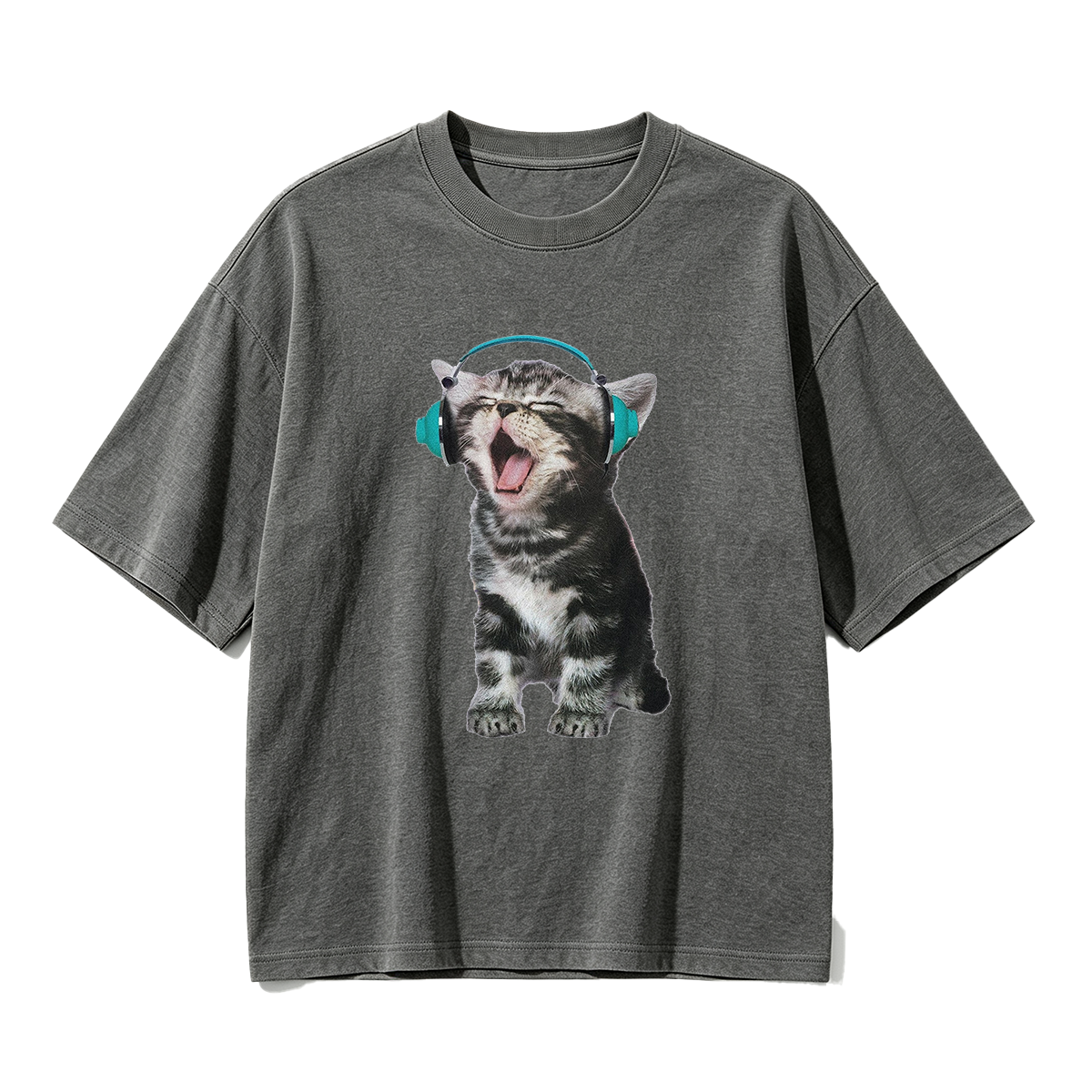 Rock Out Kitty Vintage Oversized T-shirt