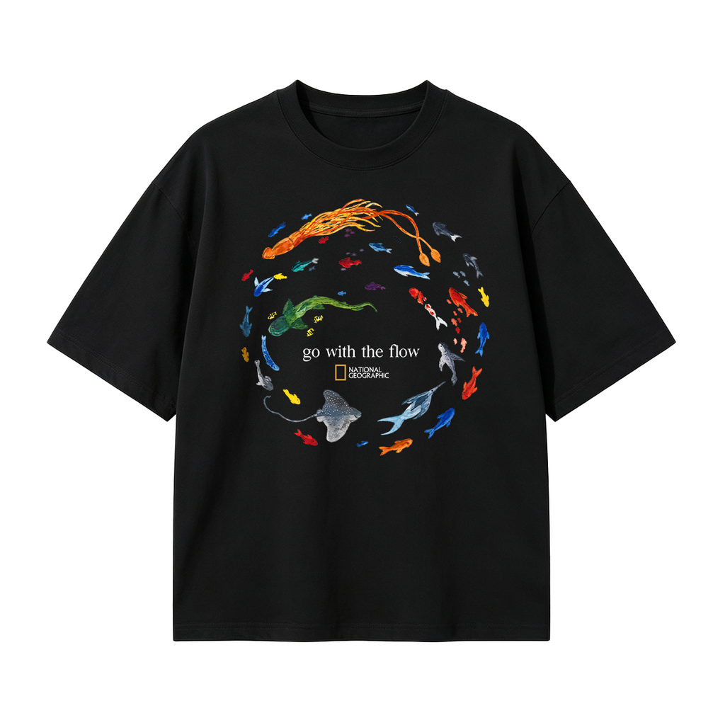 Marine Animals 'Go With The Flow Oversized T-shirt