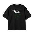 Paratroopers With Chinook Helicopter Oversized T-shirt