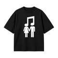 Music Note Couple Oversized T-shirt