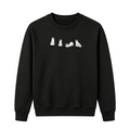 Embroidered Ghost Cats Halloween  Sweatshirt
