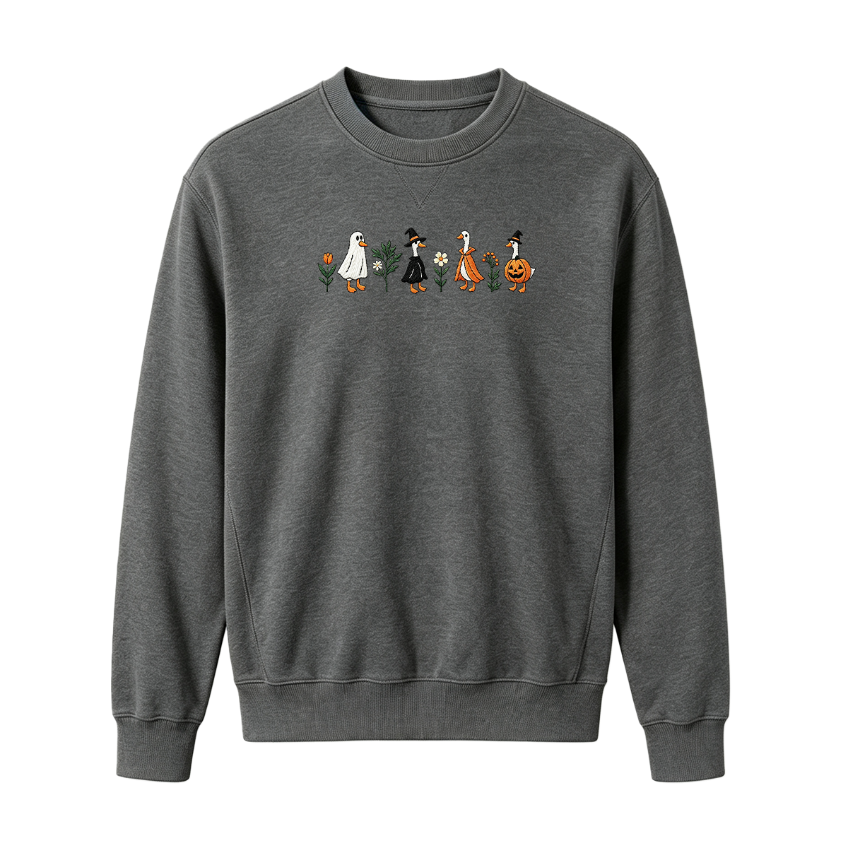 Embroidered Spooky Goose Halloween Sweatshirt