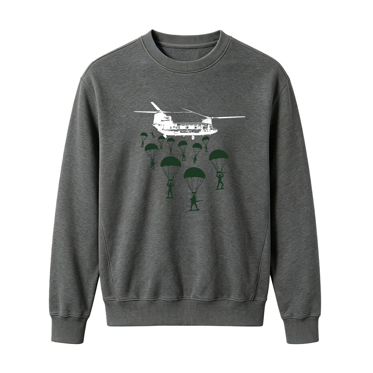 Paratroopers With Chinook Helicopter Oversized T-shirt