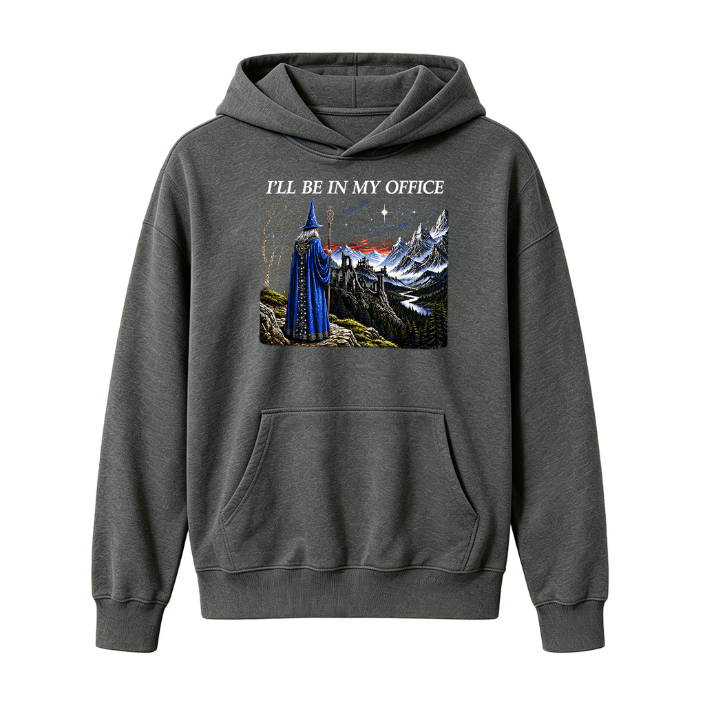 I'll Be In My Office Funny Wizard Fantasy Magic Oversized T-shirt